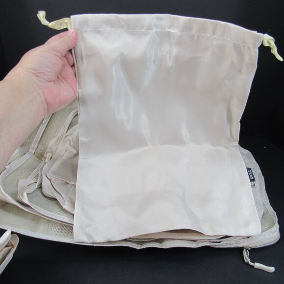 BAGAIL Set of 7 Beige Compression Packing Cubes For Travel & Case New - Picture 7 of 12
